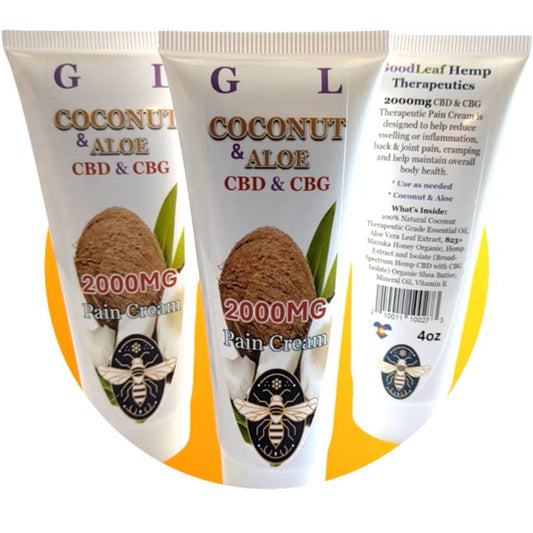 2000mg CBD & CBG Coconut & Aloe Pain Cream