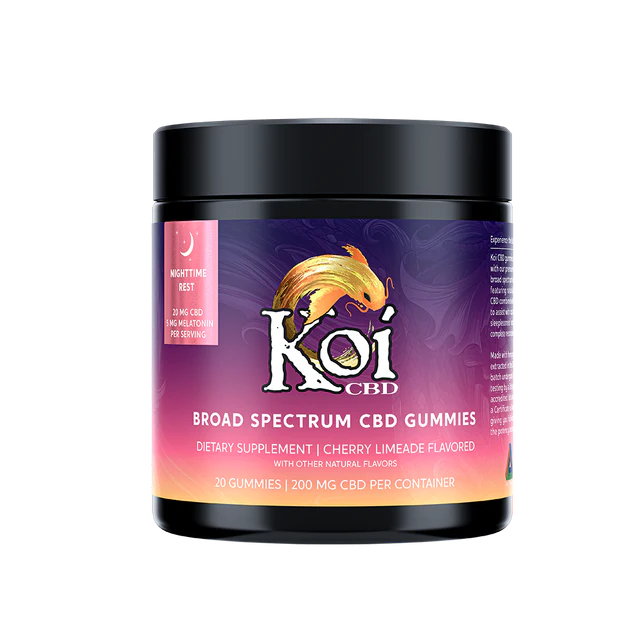 Koi Nighttime Rest CBD Gummies – Cherry Limeade (10mg CBD + Melatonin)