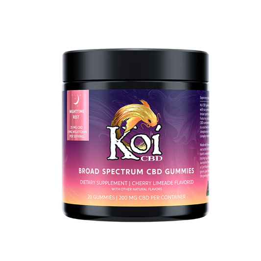 Koi Nighttime Rest CBD Gummies – Cherry Limeade (10mg CBD + Melatonin)