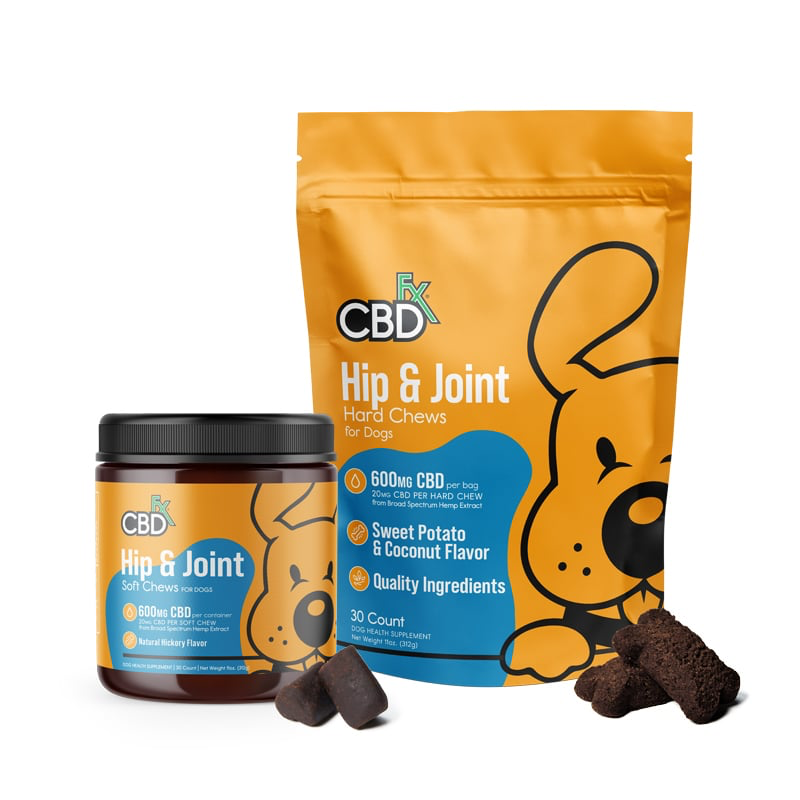 CBDfx CBD Dog Treats – Calming, Joint, & Skin Health | Soft & Hard Chews
