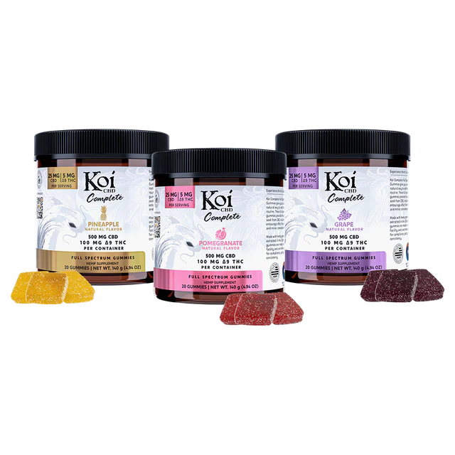 Koi Complete Full Spectrum CBD + Delta-9 THC Gummies – 30ct (Multiple Flavors)