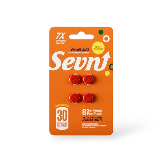Sevn 7-Hydroxy With Pseudo Tablets – Orange Oasis & Purple Hornets | Focus & Natural Relief