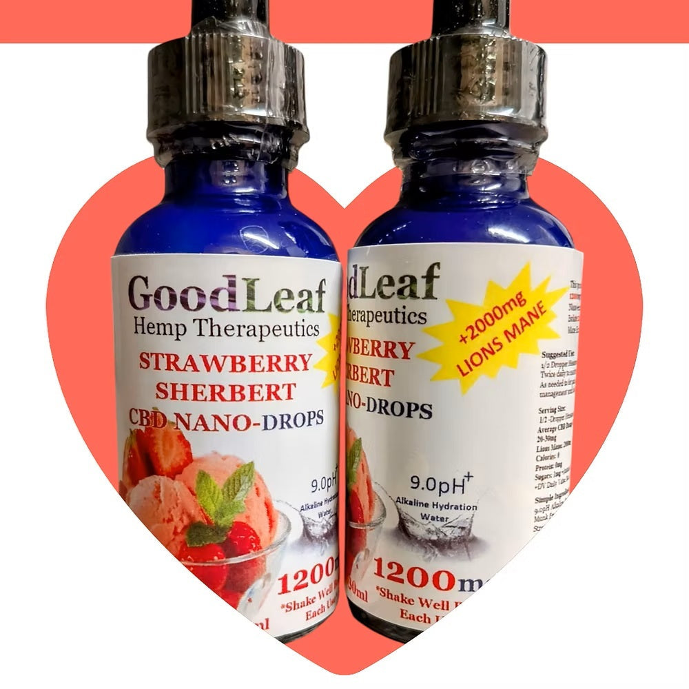 GoodLeaf Nano CBD Hydration Drops – THC-Free (1200mg / 3 Flavors)