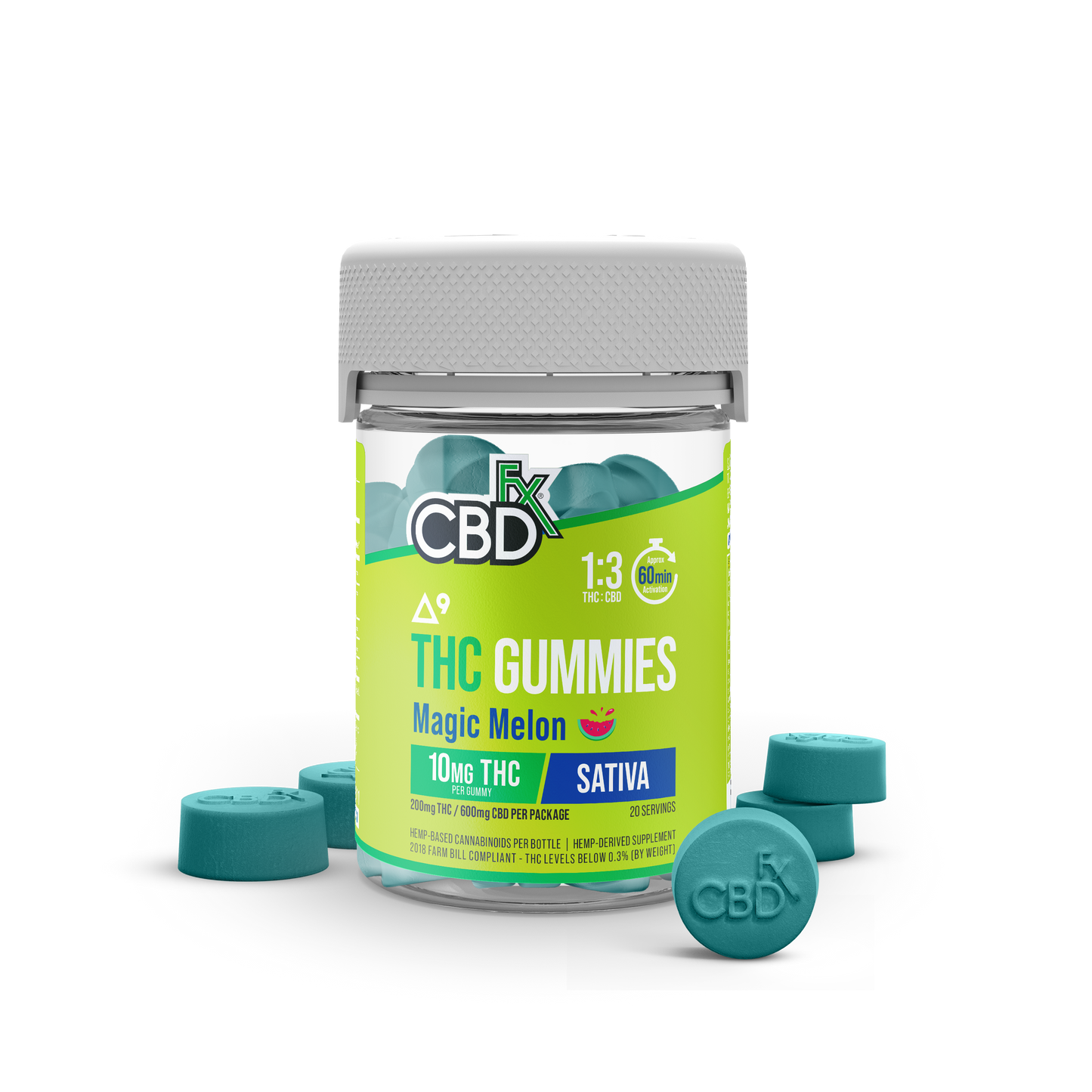CBDfx CBD + Delta-9 THC Gummies – Magic Melon / Berry Buzz (20ct / 40ct)