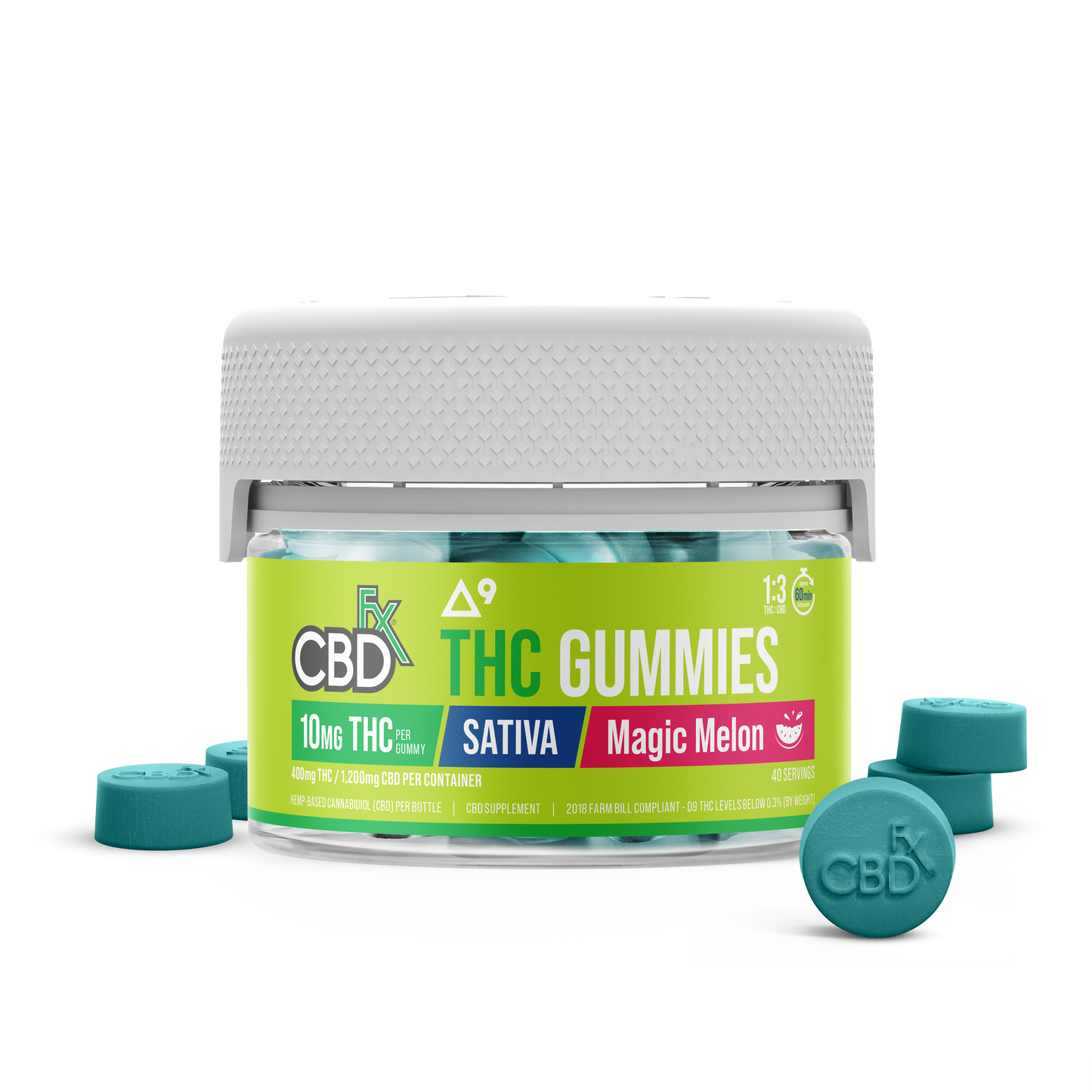 CBDfx CBD + Delta-9 THC Gummies – Magic Melon / Berry Buzz (20ct / 40ct)