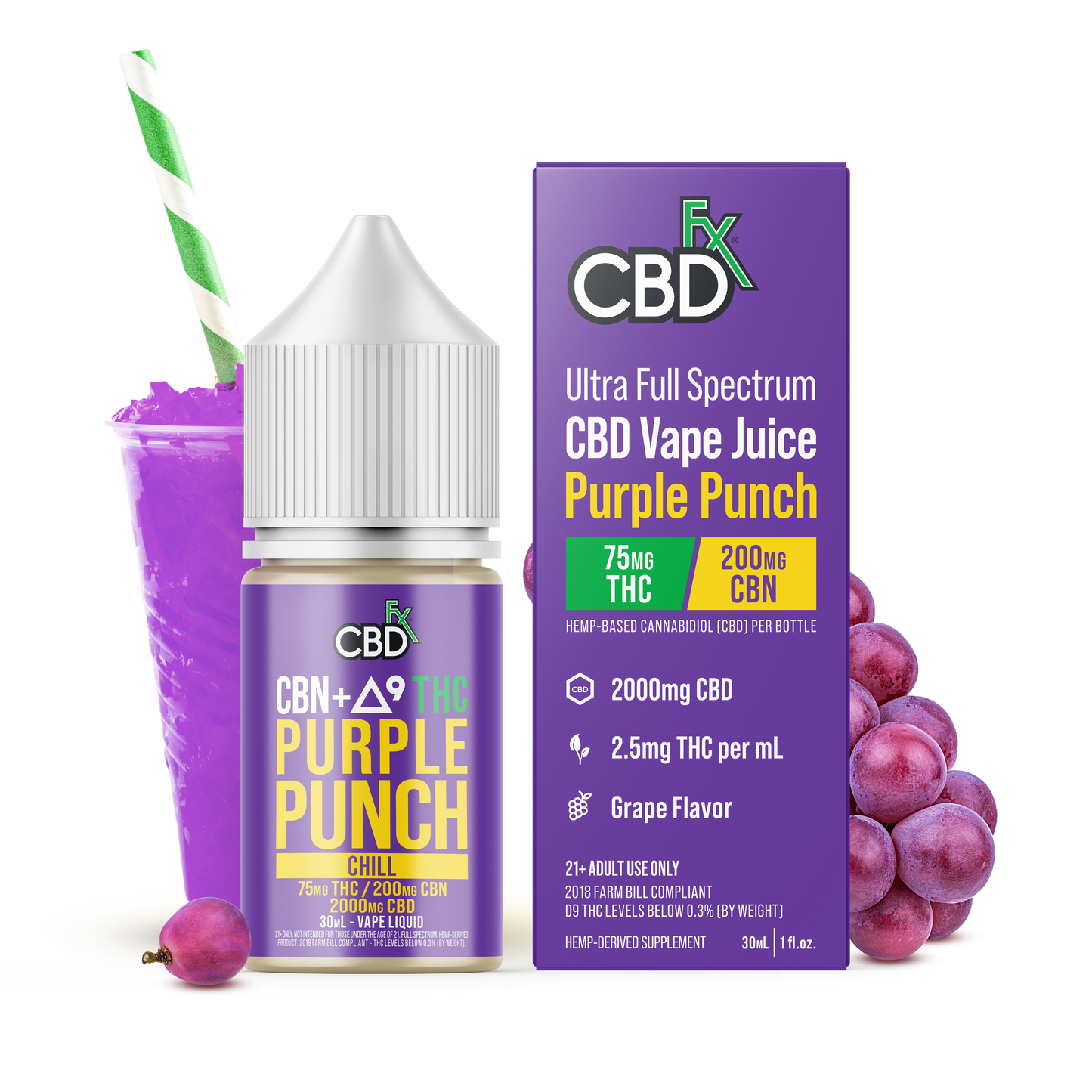 CBDfx Vape Series – Wedding Cake, OG Kush & Purple Punch