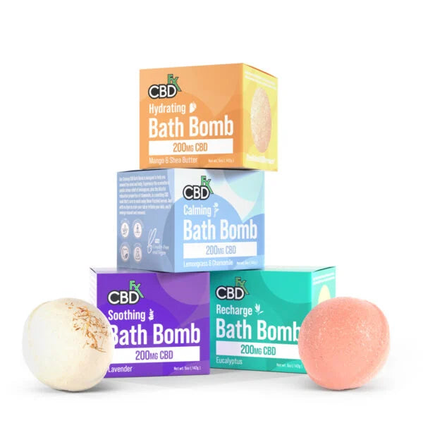 CBDfx Bath Bombs – 200mg CBD | 4 Botanical Blends
