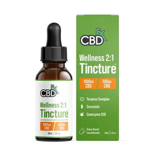 CBD + CBG Oil Wellness Tincture 1000mg–6000mg | Broad Spectrum | CBDfx