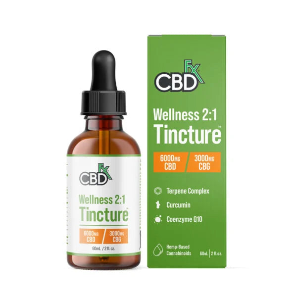 CBD + CBG Oil Wellness Tincture 1000mg–6000mg | Broad Spectrum | CBDfx