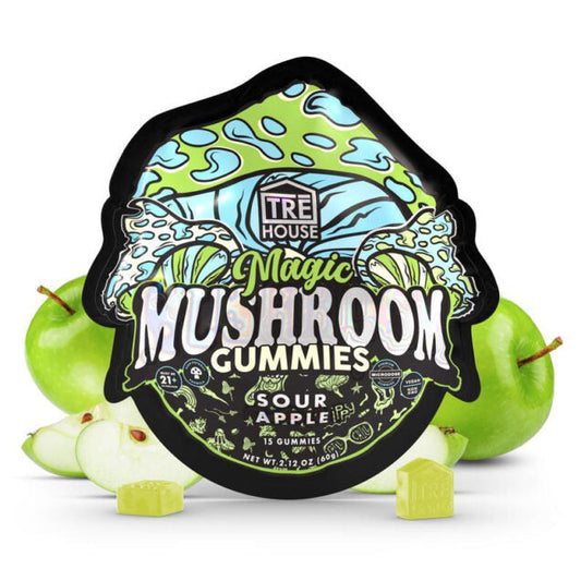 Tre House Magic Mushroom Gummies – Nootropic & Adaptogen Blend (15ct, Multiple Flavors)