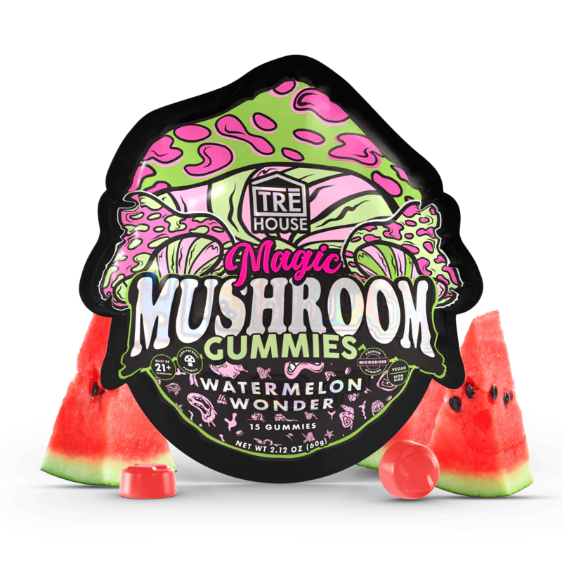 Tre House Magic Mushroom Gummies – Nootropic & Adaptogen Blend (15ct, Multiple Flavors)