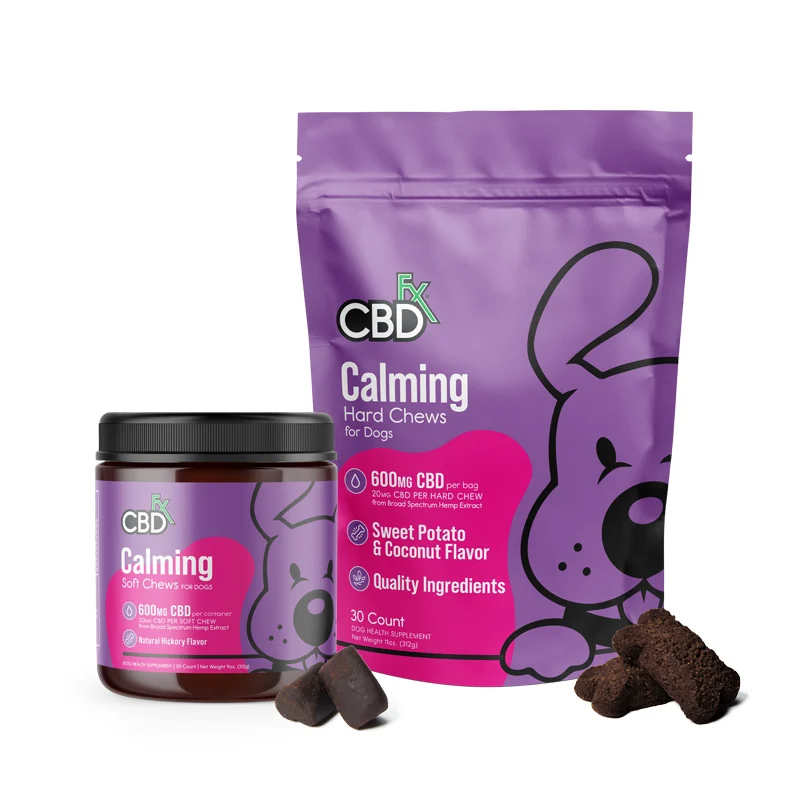 CBDfx CBD Dog Treats – Calming, Joint, & Skin Health | Soft & Hard Chews