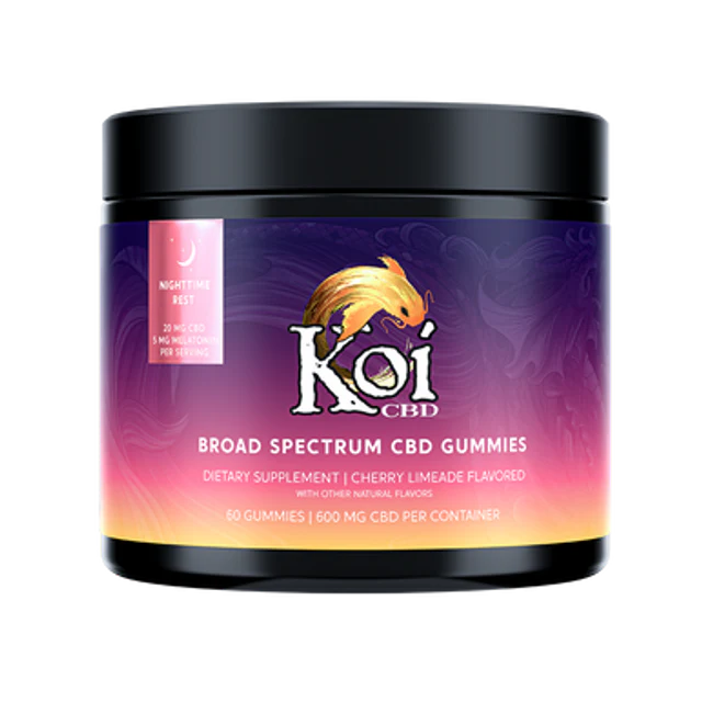 Koi Nighttime Rest CBD Gummies – Cherry Limeade (10mg CBD + Melatonin)