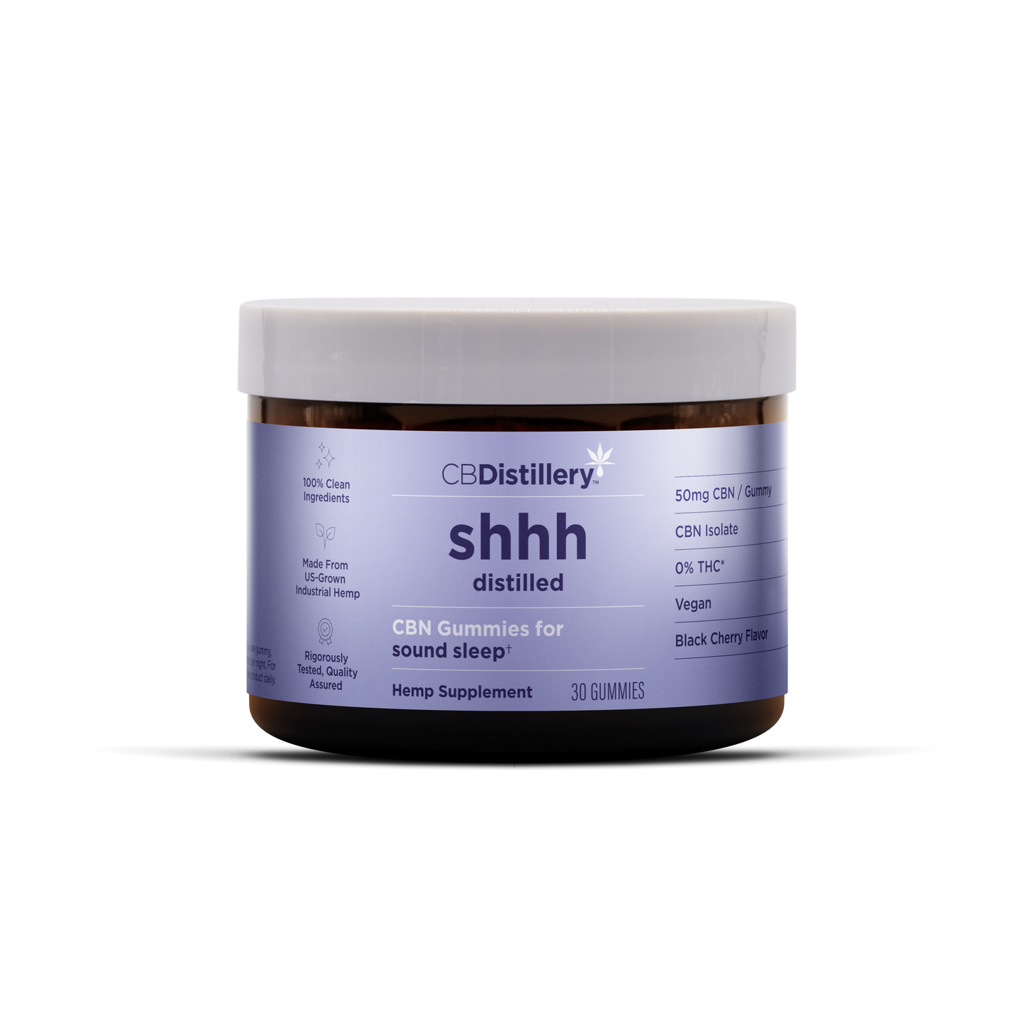 CBDistillery Shhh Gummies – CBD + CBN (Broad Spectrum)