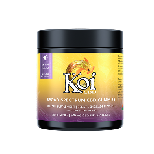 Koi Anytime Balance CBD Gummies | Broad Spectrum Berry Lemonade