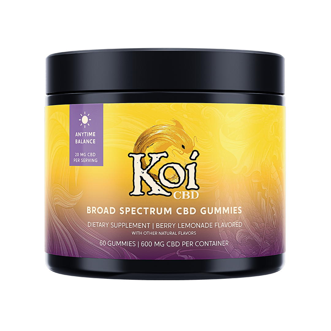 Koi Anytime Balance CBD Gummies | Broad Spectrum Berry Lemonade