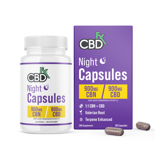 CBDfx Night Capsules – High-Potency CBD + CBN Sleep Support