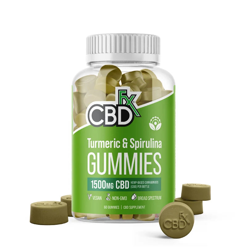 CBDfx CBD Gummies with Turmeric & Spirulina | 1500mg–3000mg