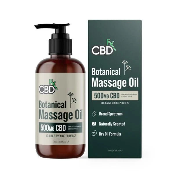 CBDfx Botanical Massage Oil – 500mg CBD | Broad Spectrum