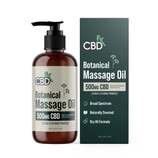 CBDfx Botanical Massage Oil – 500mg CBD | Broad Spectrum