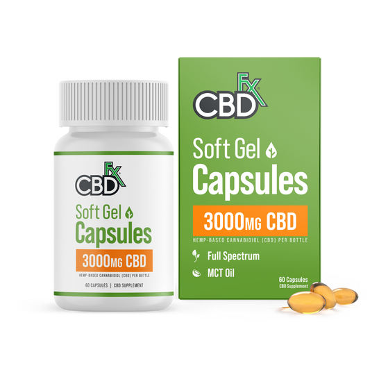 CBDfx Ultra Full Spectrum CBD Gel Capsules — 3000 mg (60 ct)