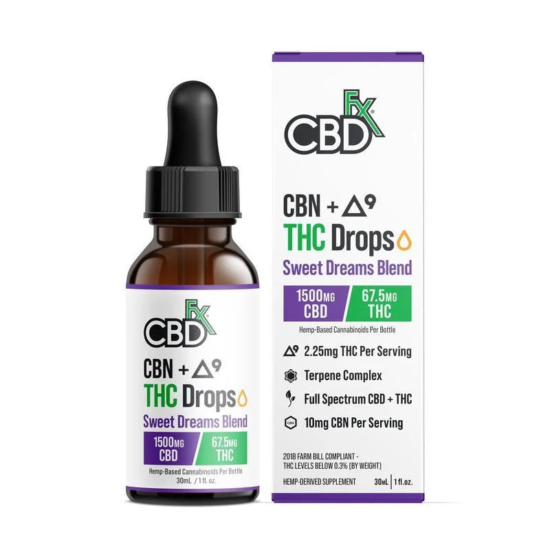 CBDfx Sweet Dreams Blend – CBD + CBN + Delta-9 THC Oil Tincture (1500mg / 3000mg / 6000mg)