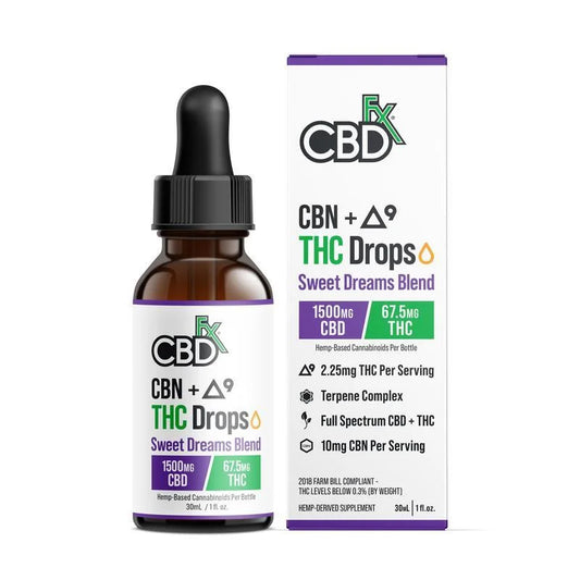 CBDfx Sweet Dreams Blend – CBD + CBN + Delta-9 THC Oil Tincture (1500mg / 3000mg / 6000mg)