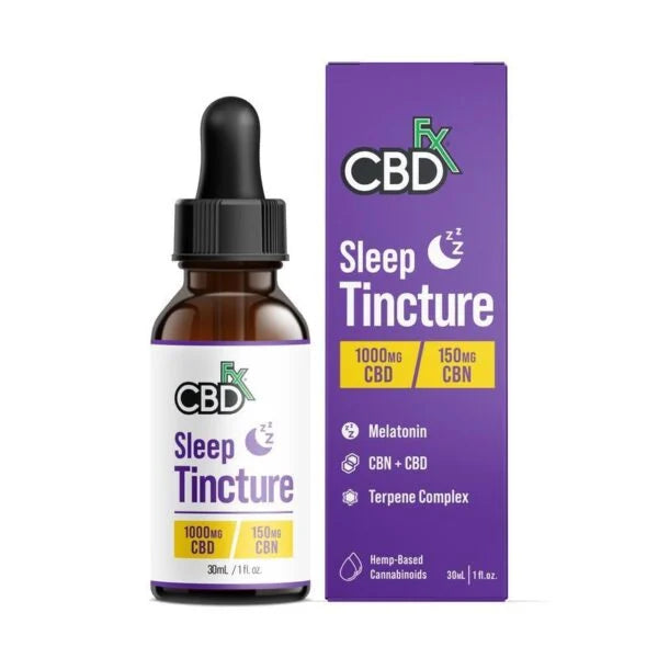 CBDfx Sleep Tincture – CBD + CBN + Melatonin | Broad-Spectrum Drops