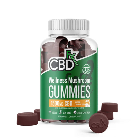 CBD Gummies with Mushrooms for Wellness | 7 Mushroom Blend + Broad Spectrum CBD | CBDfx