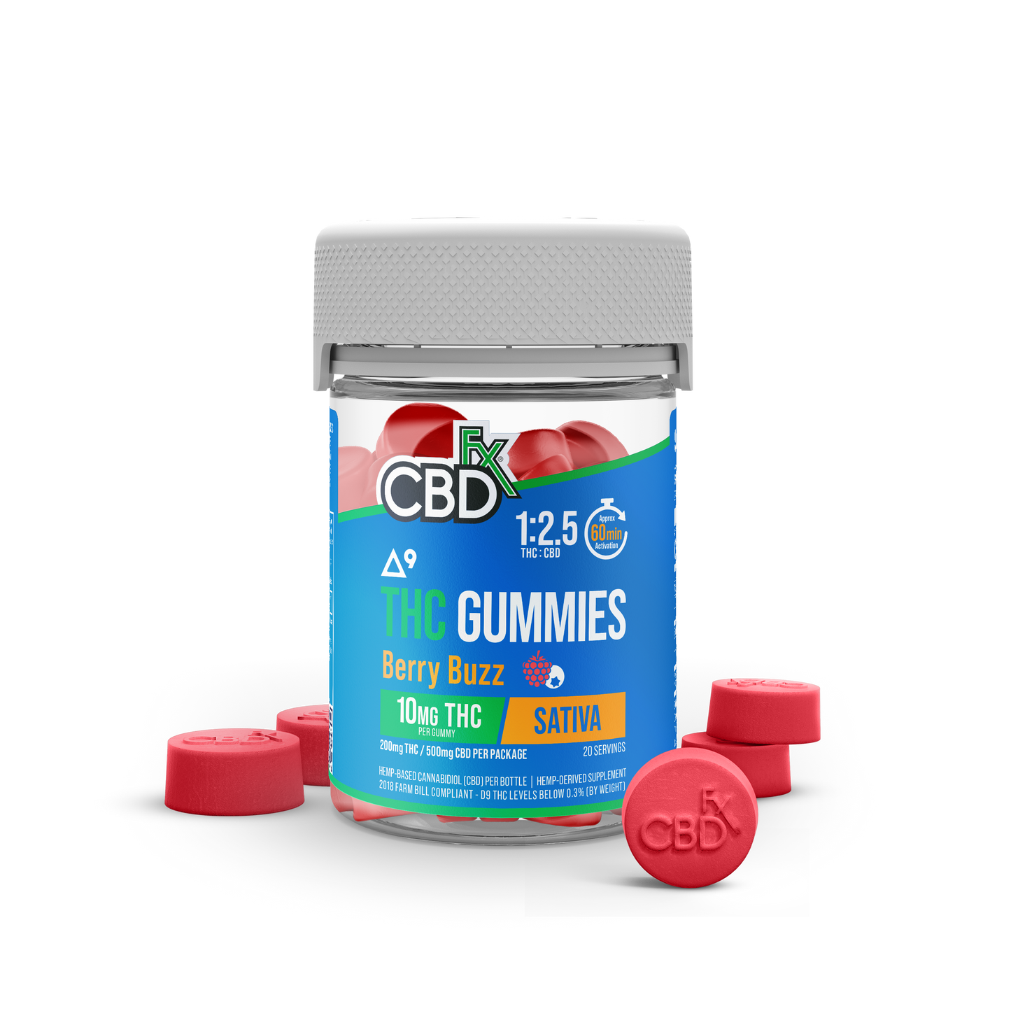 CBDfx CBD + Delta-9 THC Gummies – Magic Melon / Berry Buzz (20ct / 40ct)