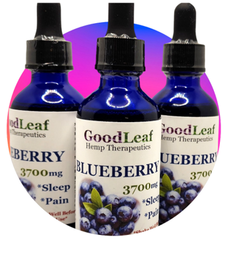Blueberry CBD + CBG + CBN Isolate Tincture – THC-Free (3700mg)