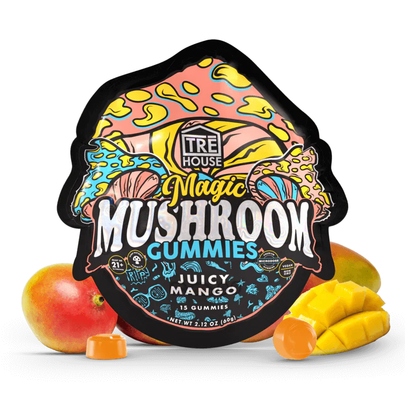 Tre House Magic Mushroom Gummies – Nootropic & Adaptogen Blend (15ct, Multiple Flavors)
