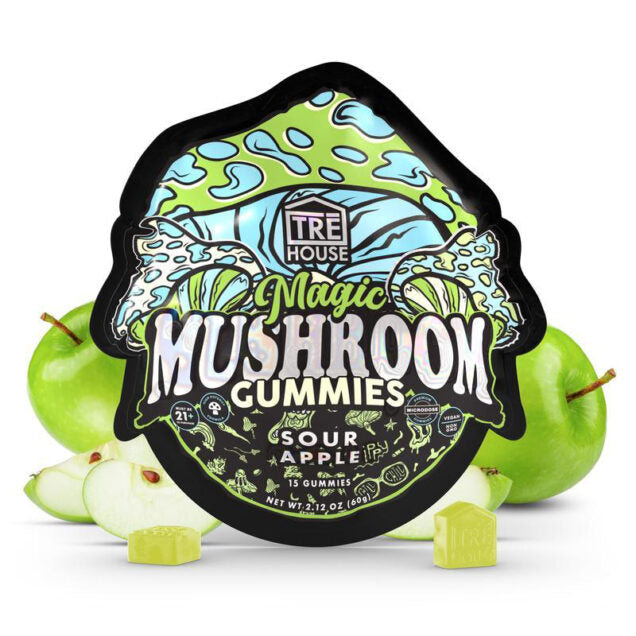 Tre House Magic Mushroom Gummies – Nootropic & Adaptogen Blend (15ct, Multiple Flavors)