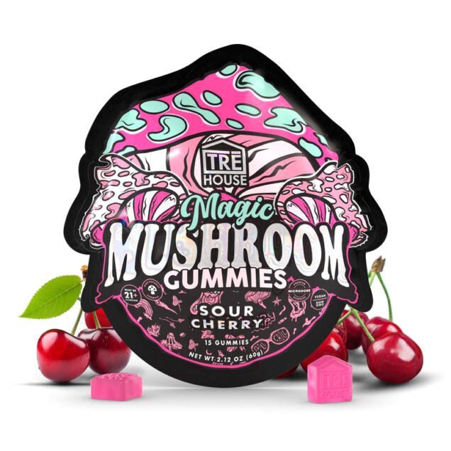Tre House Magic Mushroom Gummies – Nootropic & Adaptogen Blend (15ct, Multiple Flavors)