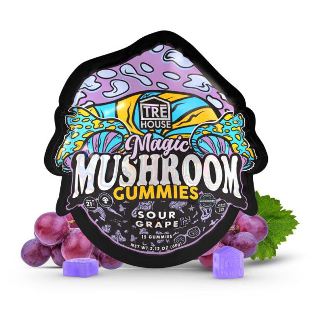 Tre House Magic Mushroom Gummies – Nootropic & Adaptogen Blend (15ct, Multiple Flavors)
